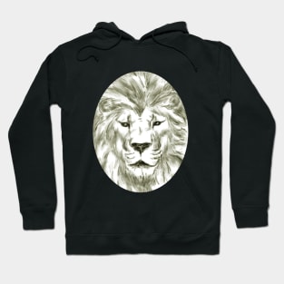 Lion monochromatic sketch Hoodie